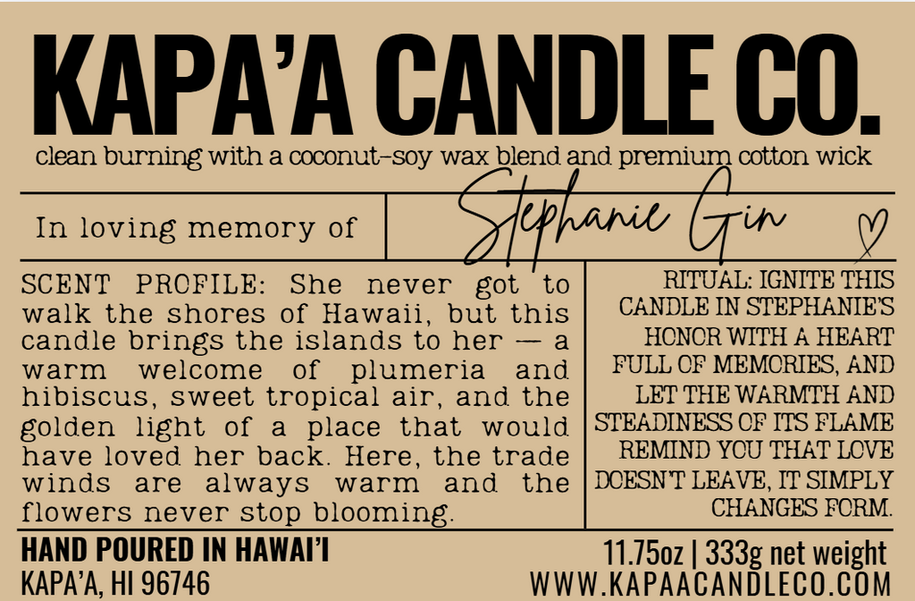 The Celebration of Life Candle